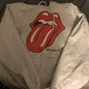 Grey Rolling Stones hoodie!!